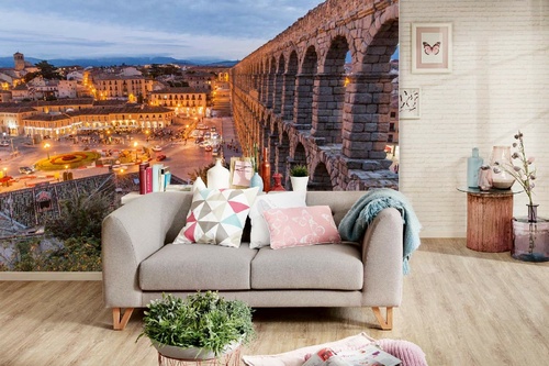 Vlies Fototapete - Aquädukt in Segovia 375 x 250 cm